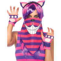 Leg Avenue Women's Cheshire Cat Bandana, Purple/FUC, One Size