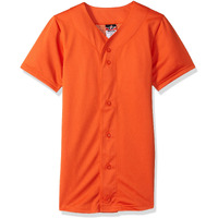 Alleson Athletic Teen-Boys Youth Baseball Jersey, Orange, Large