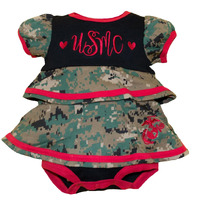 Marine Woodland Baby Ruffle Dress