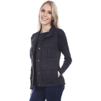 Scully Western Jacket Womens Multi Pocket Zip Nylon 1X Black F0_6261