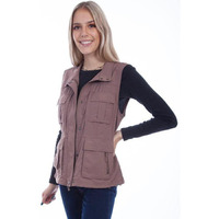 Scully Western Vest Womens Multi Pocket Nylon XL Petite Toffee F0_6262