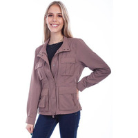 Scully Western Jacket Womens Multi Pocket Zip 1X Toffee F0_6261