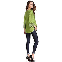 Explora Tops In Pretty Pintucks And Breezy Lace Details, MARGARITA GREEN/SMALL