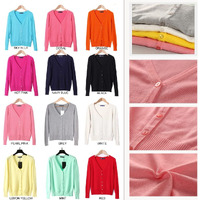 New Year Cardigans Long Sleeves Button Down Style, Large/Hot Pink