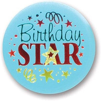 Birthday Star Satin Button