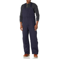 Bulwark FR Men's Midweight Excel FR ComforTouch Deluxe Insulated Bib Overall, Navy, Small