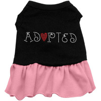 Mirage Pet Products Adopted 14-Inch Pet Dresses, Large, Black with Pink