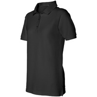 Featherlite Ladies Fashion Pique Sport Shirt, Black, Medium. 5500