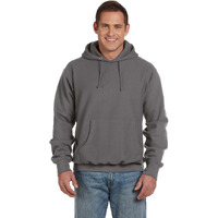 Weatherproof Men's Cross Weave Hooded Sweatshirt, Charcoal, Large