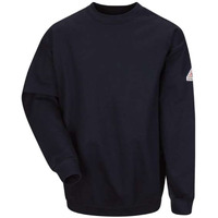 Bulwark Pullover Crewneck Sweatshirt - Cotton/Spandex Blend - Long Sizes LT Navy