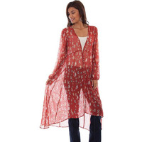 Scully Victoria Swiss Dot Printed Duster Spice LG