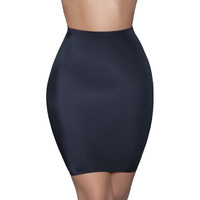 Be Wicked Sexy Sliming Shapewear Seamless High Waist Slip Skirt Shaper (Black, L/XL)