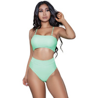 Be Wicked 1986 Chanity Swimsuit, Neon Green, X-Small