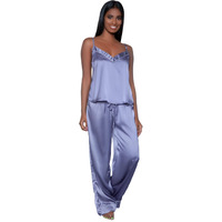 Be Wicked Madison Satin Pajama Set Lilac X-Large