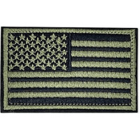 Tactical USA Flag Patch with Detachable Backing for Military Bags and Trucker Hats