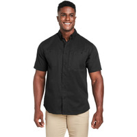 Harriton Men's Advantage Short-Sleeve Work Shirt, Black, XXXXX-Large