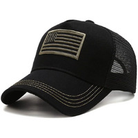 JupiterGear Tactical Military Style American Flag Trucker Hat with Adjustable Strap | Breathable & Unisex