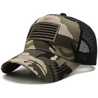 JupiterGear Tactical Military Style American Flag Trucker Hat with Adjustable Strap | Breathable & Unisex