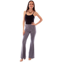 Scully Western Pants Womens Bell Bottom Flare S Gray F0_HC772