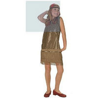 212 Main Sequin Flapper Medium Child - Gold