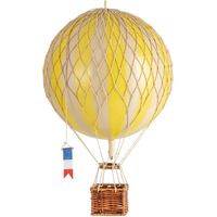 Authentic Models, Travels Light Air Balloon, Hanging Home Decor - 11.80 Inch Height, Historic Hot Air Balloon Model for Home Decor, Detailed Vintage Decorations to Hang from Ceiling - True Yello