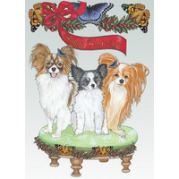 Pipsqueak Productions C986 Holiday Boxed Cards- Papillon