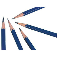 General's Hexagonal Non-Toxic Drawing Pencil, B Thin Tip, Blue, Pack of 12