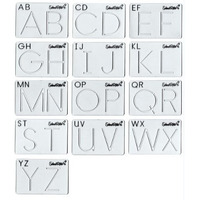 School-Rite Alphabet Template Set Uppercase