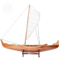 Old Modern Handicrafts Hawaiian Outrigger Canoe Model - Model Ship Collecitble - 25.3L x 10.0W x 24.0H Inches