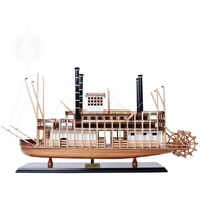 Old Modern Handicrafts B070 King Mississipi Model - Museum Quality Finish for Home & Office - Fully Assembled - 30.0L x 17.0W x 7.0H Inches