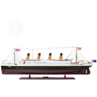 Old Modern Handicrafts Titanic Painted Large Model Ship - Fully Assembled Ship Model - Premium Wood - Exquisite Nautical Dcor for Home & Office - 40.0L x 4.5W x 14.0H inches