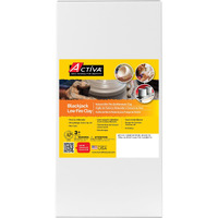 Activa Blackjack Earthenware Low, 50lb (22.6 kg) -Natural Kiln Firing | Perfect for Creating Flower Pots, Sculptures, Arts & Crafts Clay, White, 800 Fl Oz