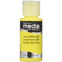 Deco Art Media Fluid Acrylic Paint, 1-Ounce, Hansa Yellow Light