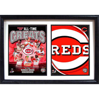 12x18 Double Frame - Cincinnati Reds Greats