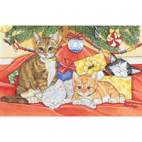 Pipsqueak Productions C963 Under the Tree Cat Christmas Boxed Cards - Pack of 10