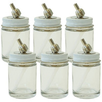 Paasche Airbrush VL-1-OZ-6P Airbrush Bottles, 1oz, 6 Count