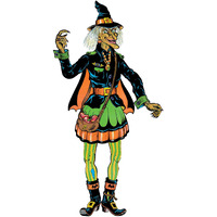 Beistle 00455 Vintage Halloween Jointed Witch, 57 , Multicolored