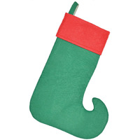 Beistle Felt Elf Hanging Christmas Stocking, 17-inch Length, Holiday Season Decoration