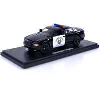 Greenlight 2006 Dodge Charger Police CHP (California Highway Patrol) Black The Rookie (2018-Current) TV Series 1/43 Diecast Model Car