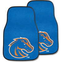 FANMATS 5192 Boise State Broncos Front 2-Piece Team Logo Carpet Car Mat Set, Front Row Automotive Floor Mats, Non-Slip Backing, Team Colors