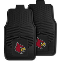 FANMATS Louisville Sports Team Logo Car SUV Truck Vehicle Floor Rug Heavy Duty 2-Piece Vinyl Car Mats 17 x27