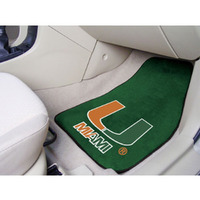 Fanmats University of Miami 2-pc Carpet Car Mat Set/17 x27