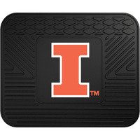 FANMATS 10071 Illinois Illini Back Row Utility Car Mat - 1 Piece - 14in. x 17in., All Weather Protection, Universal Fit, Molded Team Logo