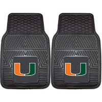 University of Miami Heavy Duty Car Mat Set - 2 Pieces