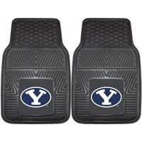 Brigham Young University Heavy Duty Vinyl Car Mat, 2-Piece Set, 18 L X 27 W