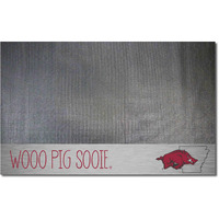 FANMATS 21078 Arkansas Razorbacks Southern Style Vinyl Grill Mat - 26in. x 42in. - Deck Patio Protective Mat | Oil, flame, and UV resistant