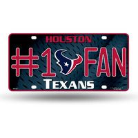 Rico Industries 1 Fan Metal License Plate Tag, , 6 x 11.5-inches