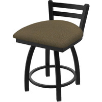 411 Jackie 18  Low Back Swivel Vanity Stool with Black Wrinkle Finish and Graph Cork Seat