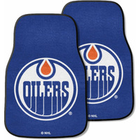 Fanmats 10388 NHL Edmonton Oilers Front Row Nylon Carpet Car Mat - 2 Piece