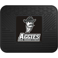 FANMATS 11373 New Mexico State Lobos Back Row Utility Car Mat - 1 Piece - 14in. x 17in., All Weather Protection, Universal Fit, Molded Team Logo